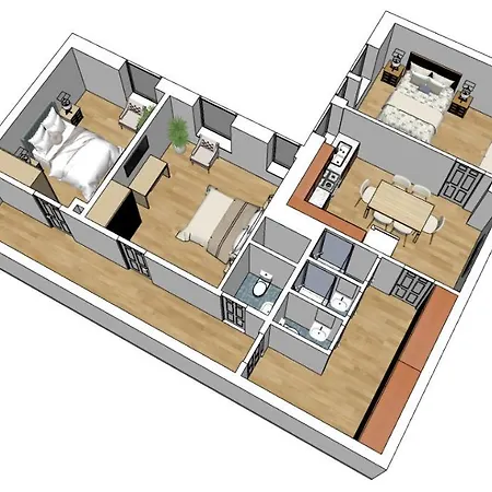 Flatista Homes - Station - 3br 公寓