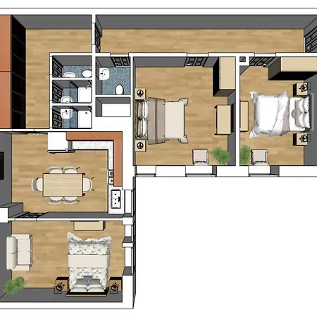 Apartamento Flatista Homes - Station - 3br Munique